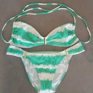 ViX green & white bikini